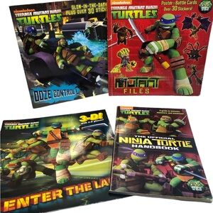 4 Teenage Mutant Ninja Turtles Books, not complete see more